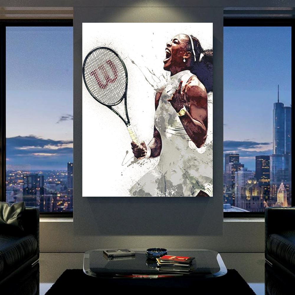 Serena Williams Poster Canvas Wrap Kids Room Man Cave Game 2