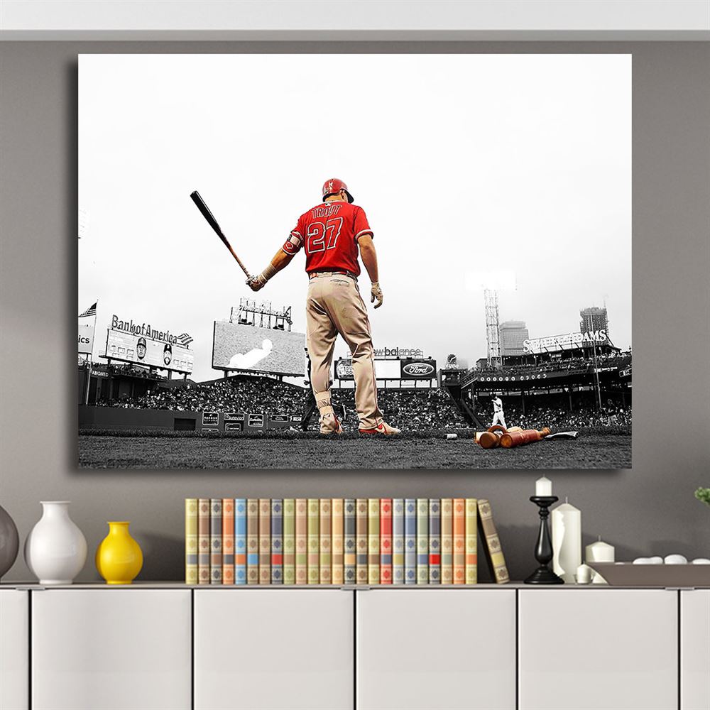 Mike Trout Canvas Wrap Los Angeles Angels Man Cave Bar 2