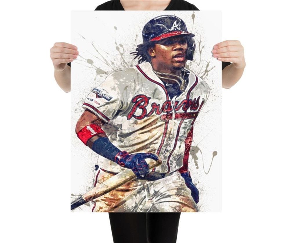 Ronald Acuna Jr Poster Atlanta Braves Canvas Wrap Kids 2