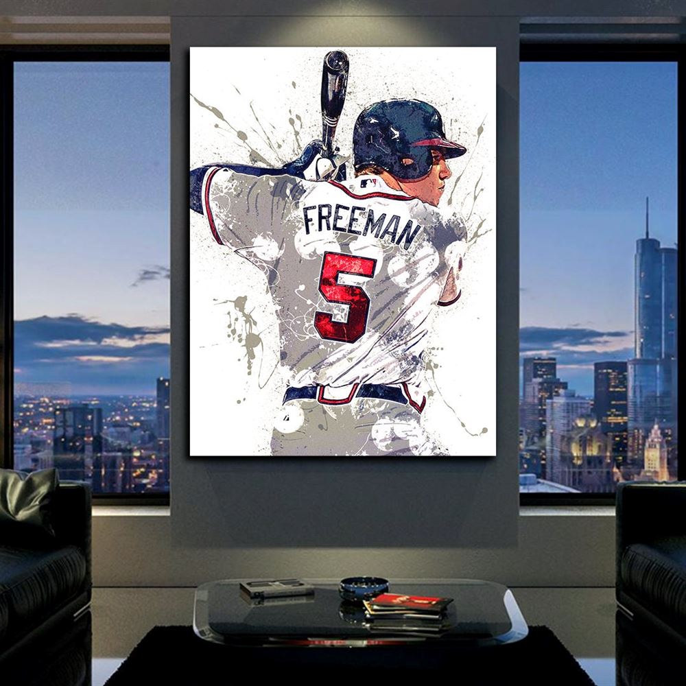 Freddie Freeman Poster Atlanta Braves Canvas Wrap Kids 2