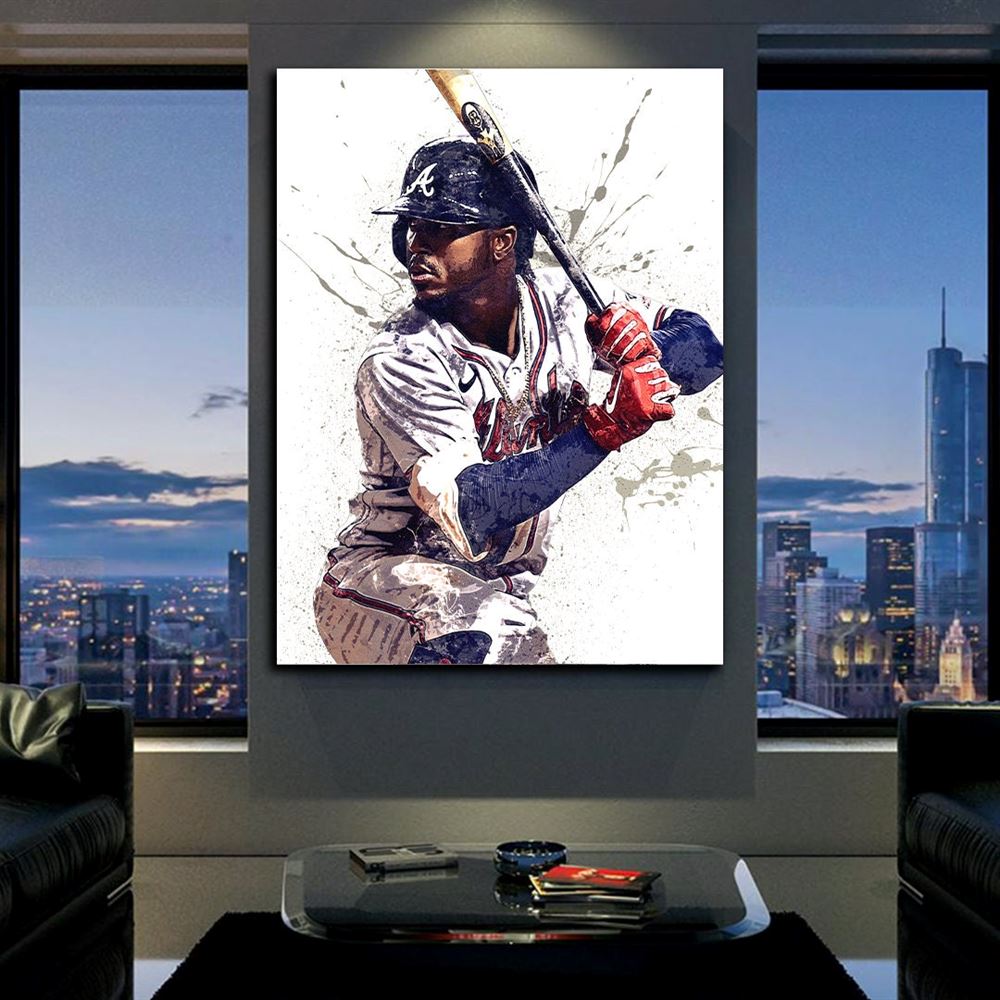 Ozzie Albies Poster Atlanta Braves Canvas Wrap Kids Room 2