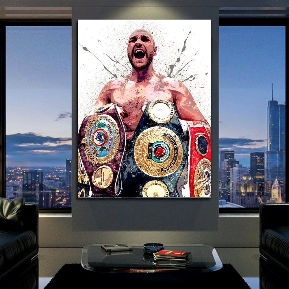 Tyson Fury Poster Canvas Wrap Man Cave Bar Game Room 2