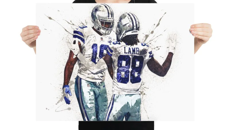 Amari Cooper And Ceedee Lamb Poster Dallas Cowboys Canvas 2