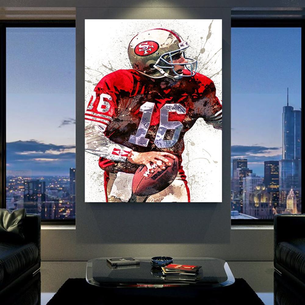 Joe Montana Poster San Francisco 49ers Canvas Wrap Man 2