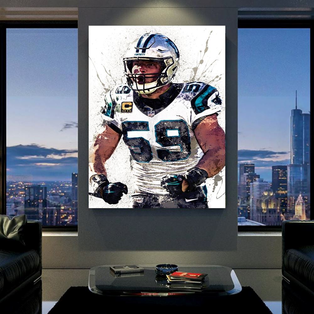 Luke Kuechly Poster Carolina Panthers Canvas Wrap Man Cave 2