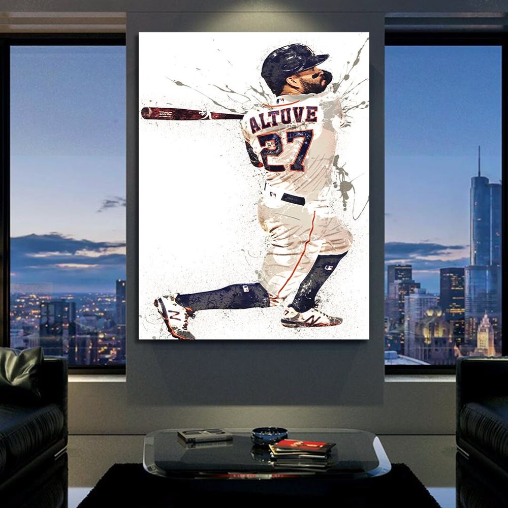 Jose Altuve Poster Houston Astros Canvas Wrap Poster Print 2