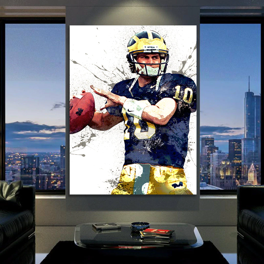 Tom Brady Poster Michigan Wolverines Canvas Wrap Kids Room 2