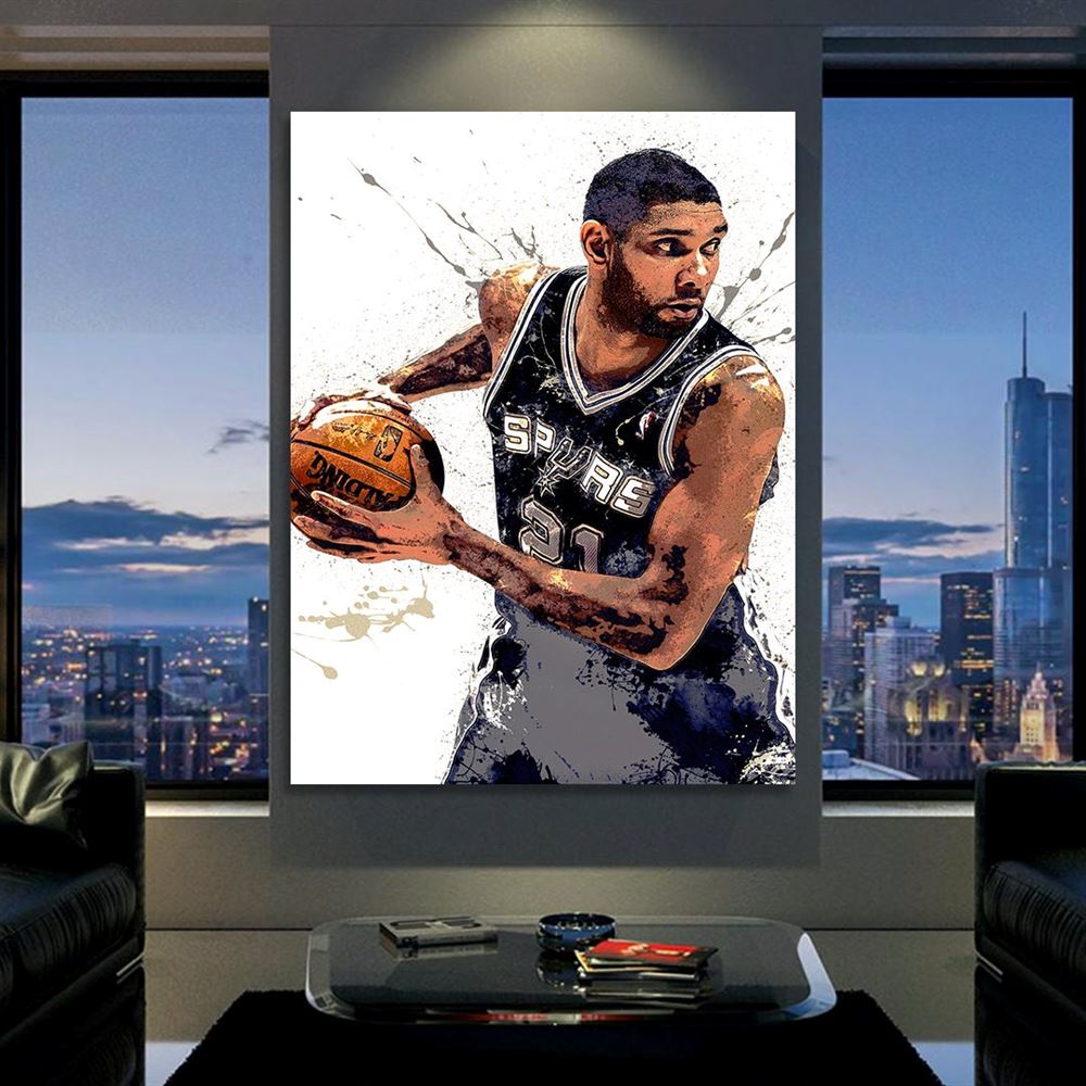 Tim Duncan Poster San Antonio Spurs Canvas Wrap Kids Room 2