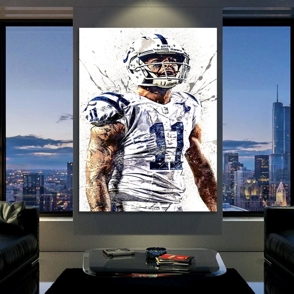 Michael Pittman Jr Poster Indianapolis Colts Canvas Wrap 2