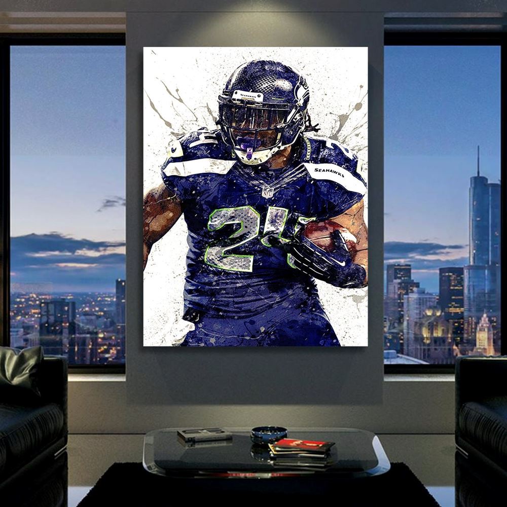 Marshawn Lynch Poster Seattle Seahawks Canvas Wrap Kids 2