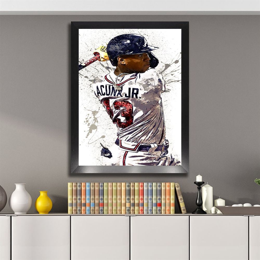 Ronald Acuna Jr Poster Atlanta Braves Canvas Wrap Kids 2