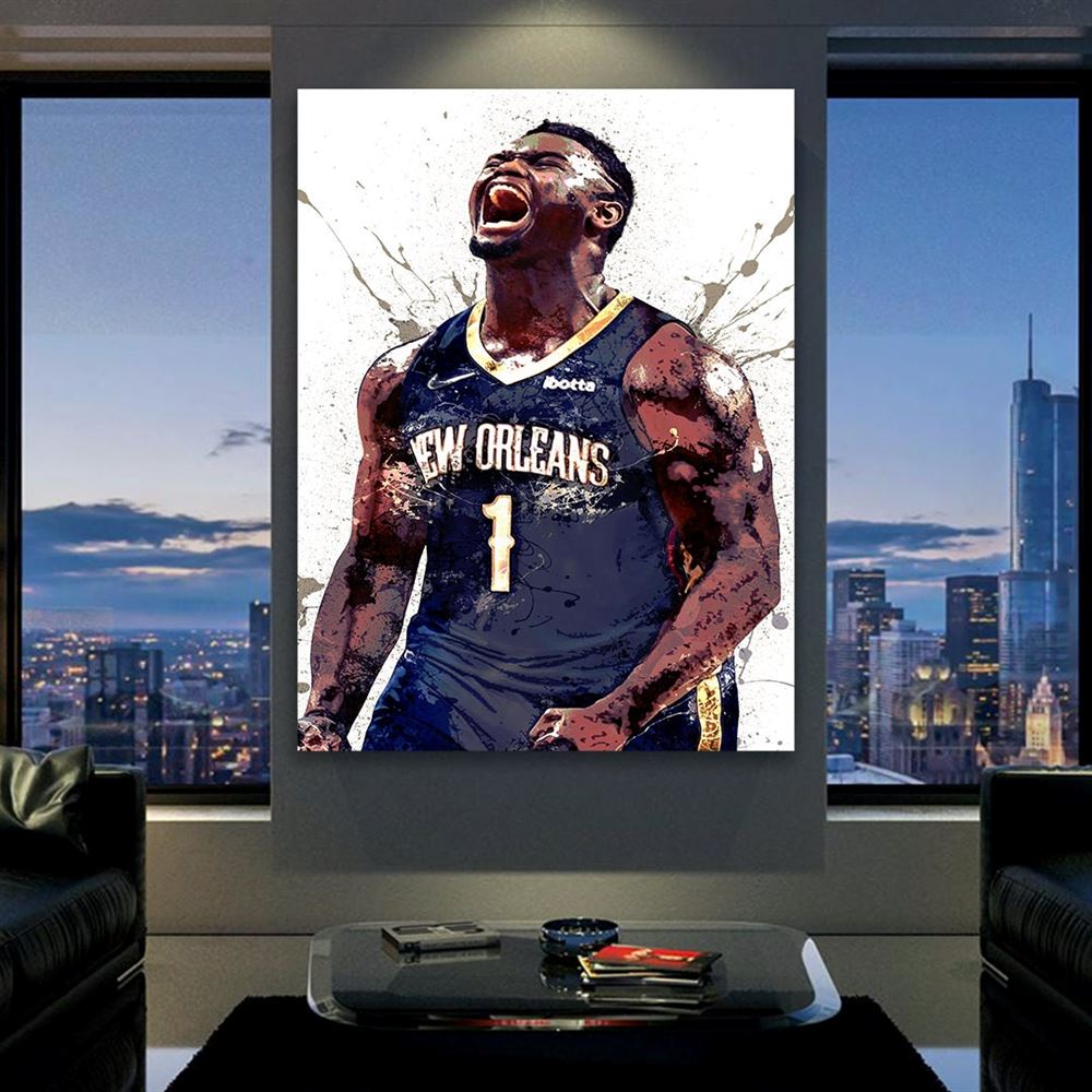 Zion Williamson Poster New Orleans Pelicans Canvas Wrap 2