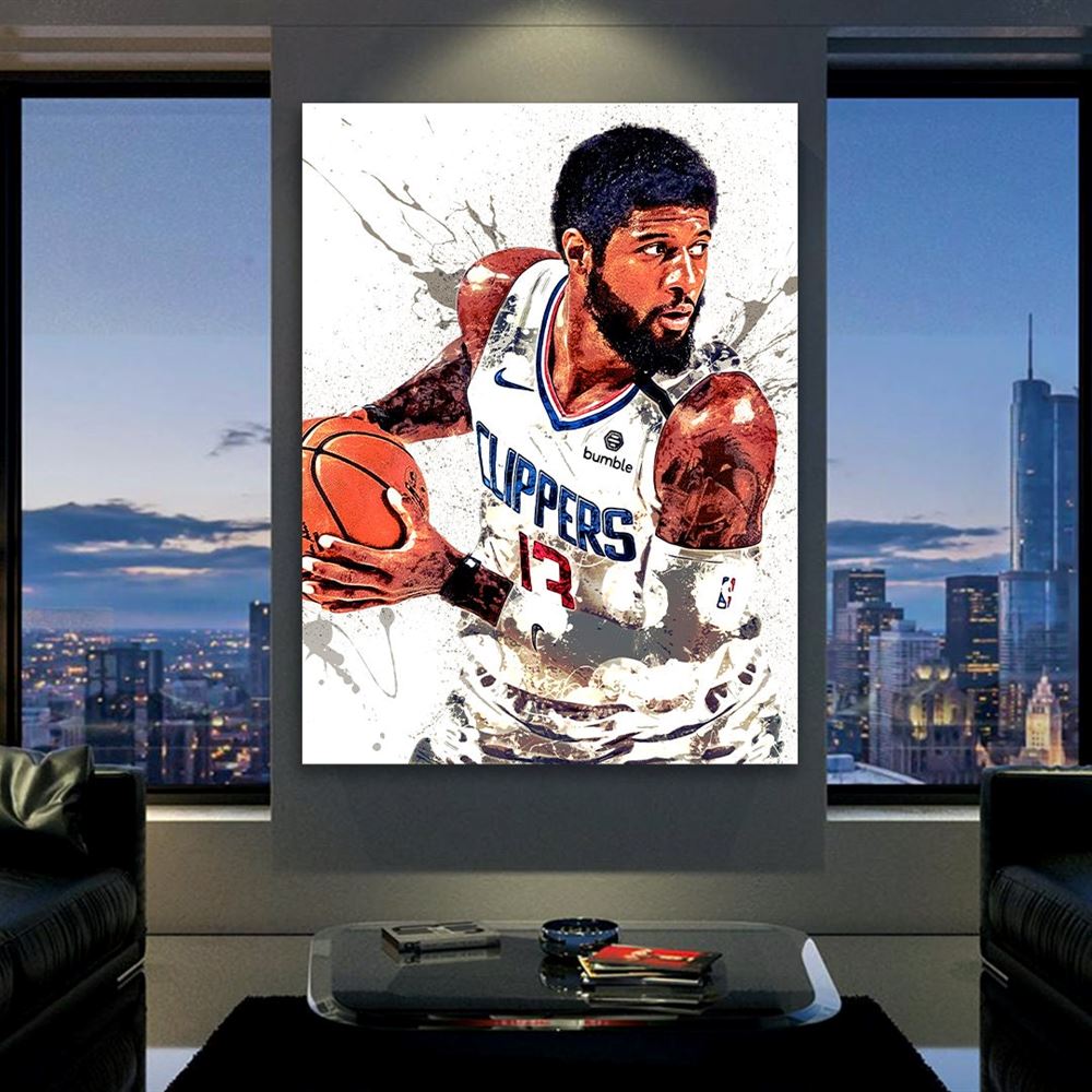 Paul George Poster Los Angeles Clippers Canvas Wrap Kids 2