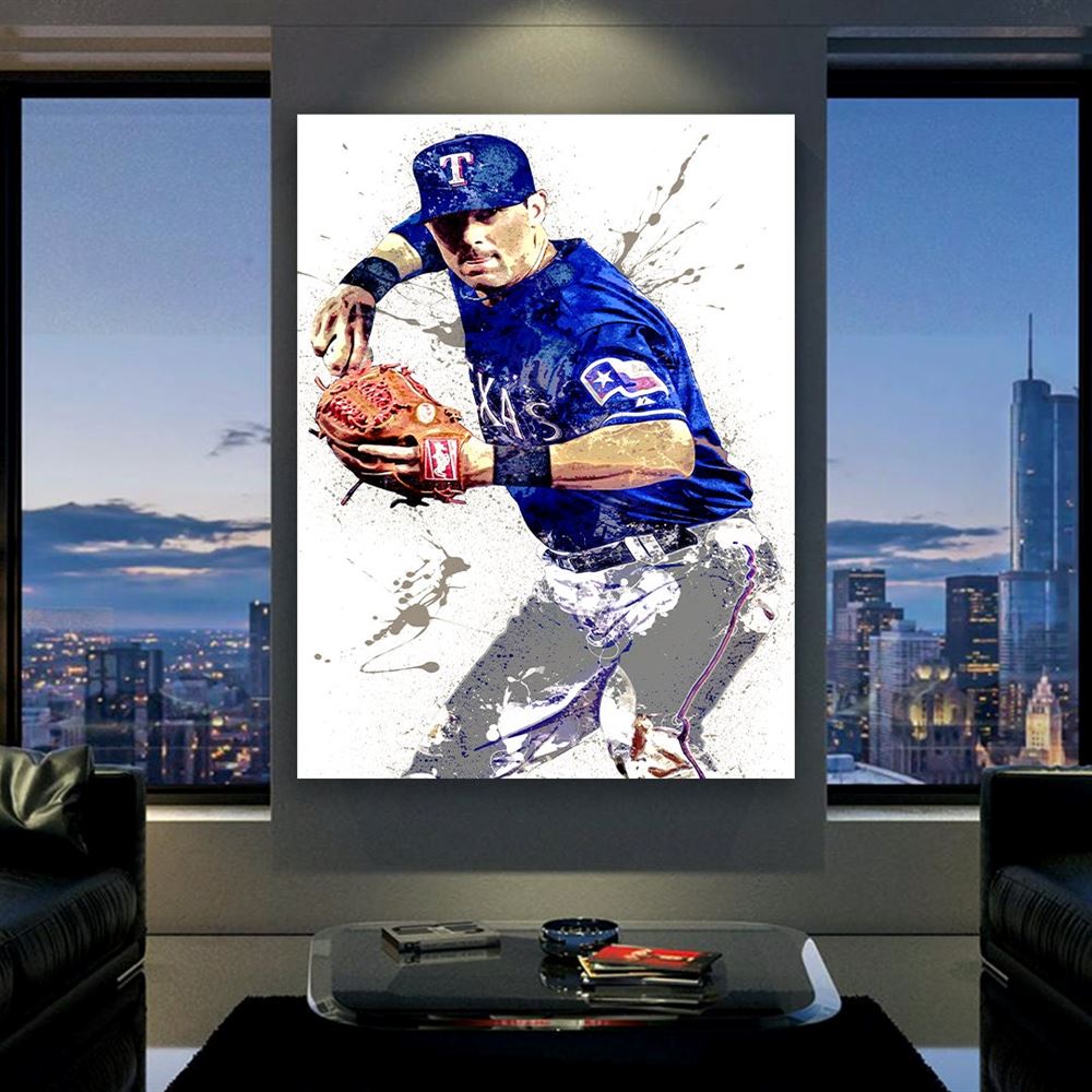 Michael Young Poster Texas Rangers Canvas Wrap Man Cave 2