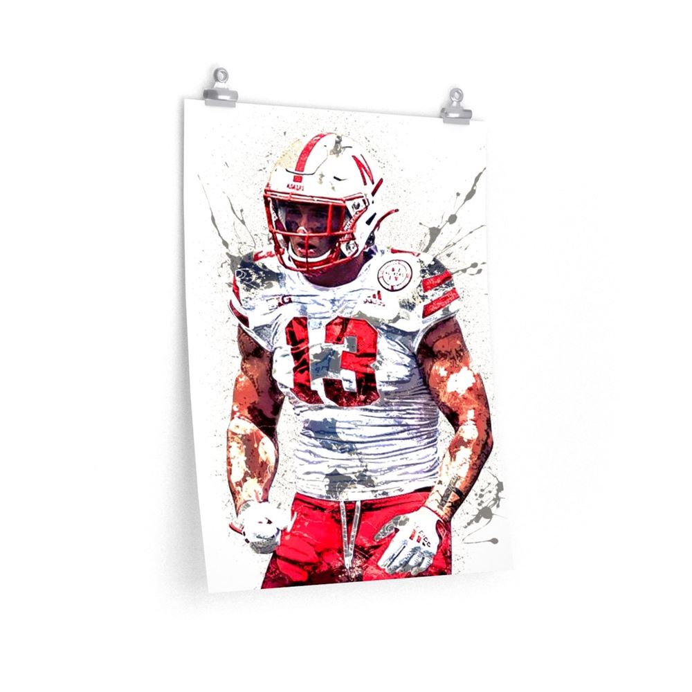 Jojo Domann Poster Nebraska Cornhuskers Canvas Wrap Kids 2