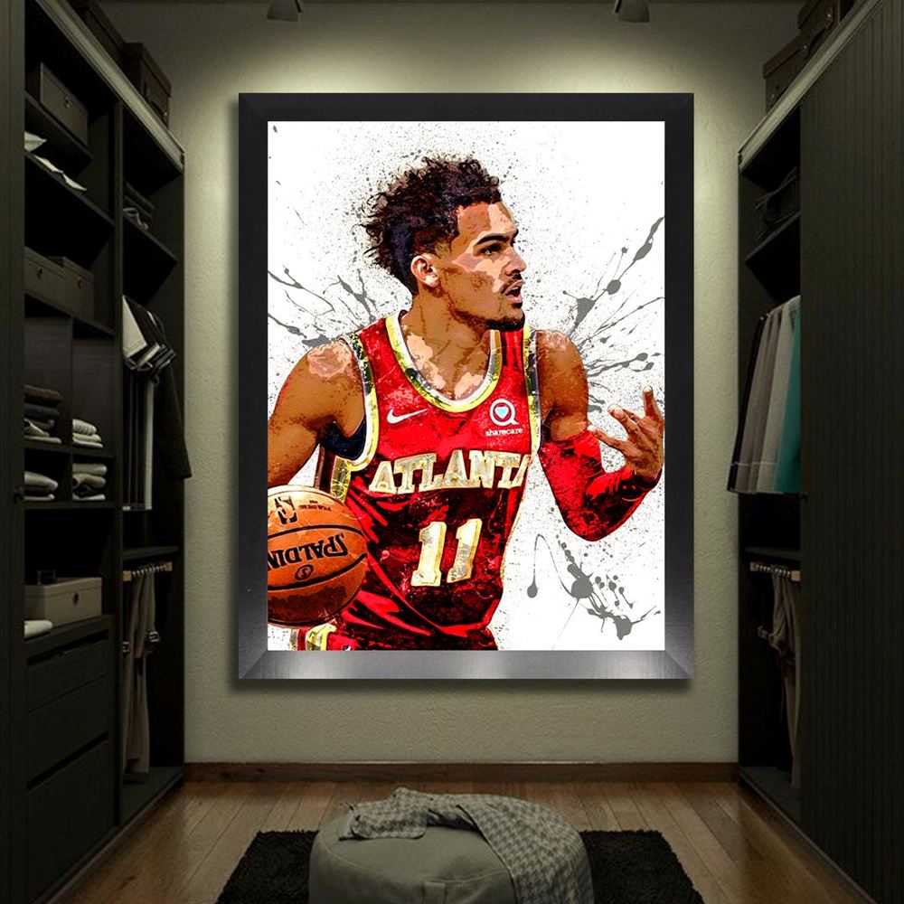 Trae Young Poster Atlanta Hawks Canvas Wrap Kids Room Man 2