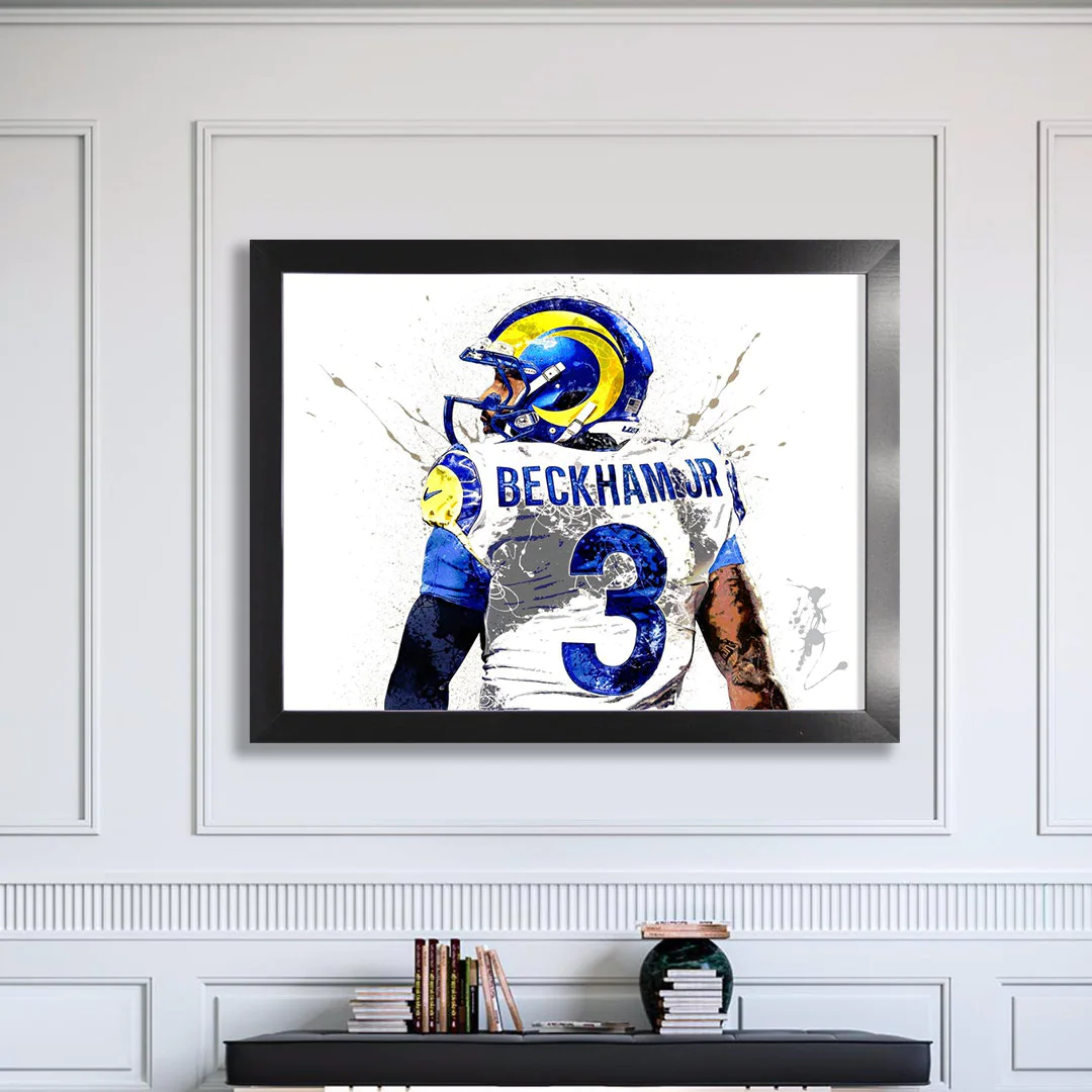 Odell Beckham Jr Poster Los Angeles Rams Canvas Wrap Kids 2