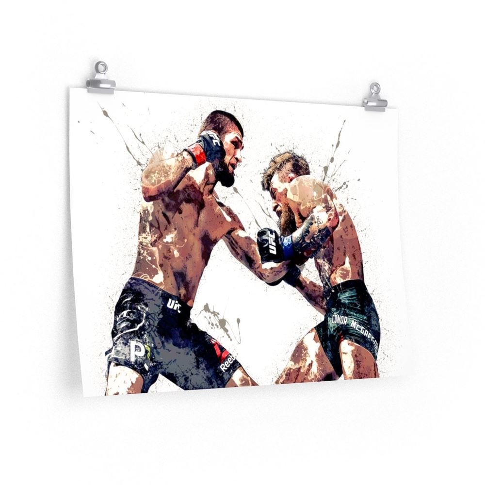 Khabib Nurmagomedov Conor Mcgregor Poster Canvas Wrap 2