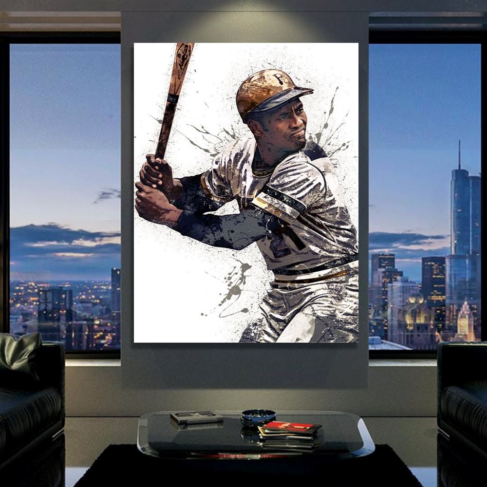 Roberto Clemente Poster Pittsburgh Pirates Canvas Wrap 2