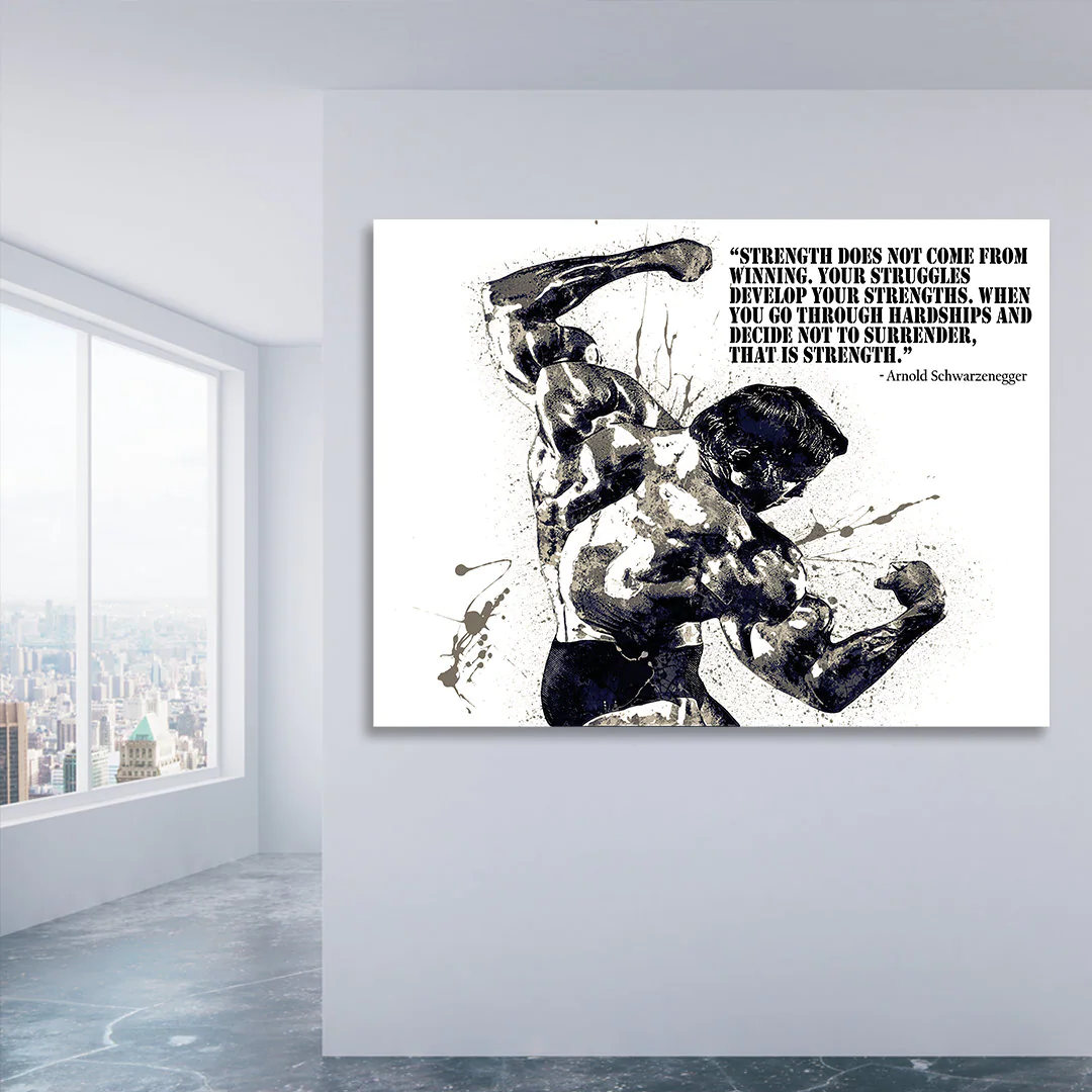 Arnold Schwarzenegger Quote Poster Canvas Wrap Motivation 2