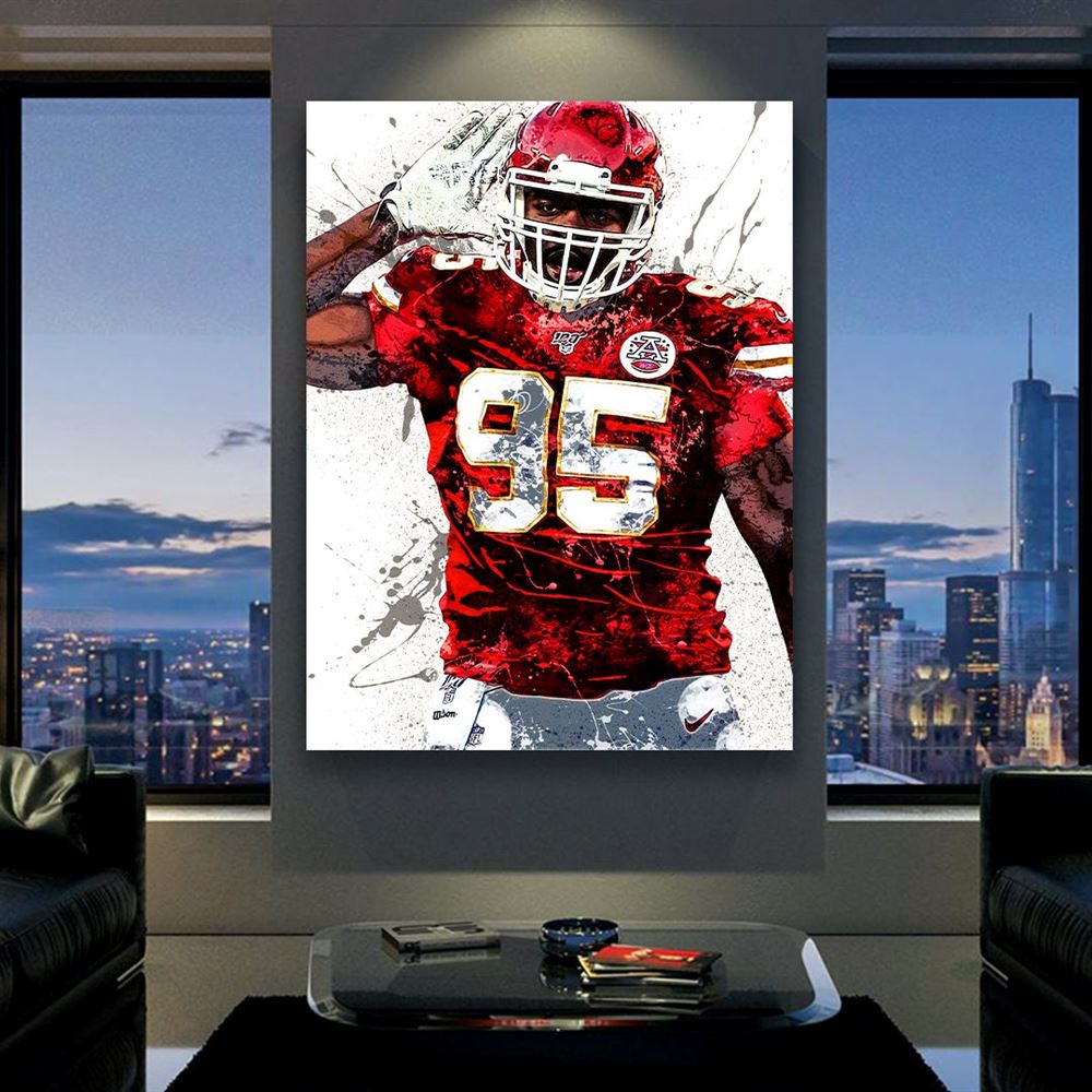 Chris Jones Poster Kansas City Chiefs Canvas Wrap Man 2