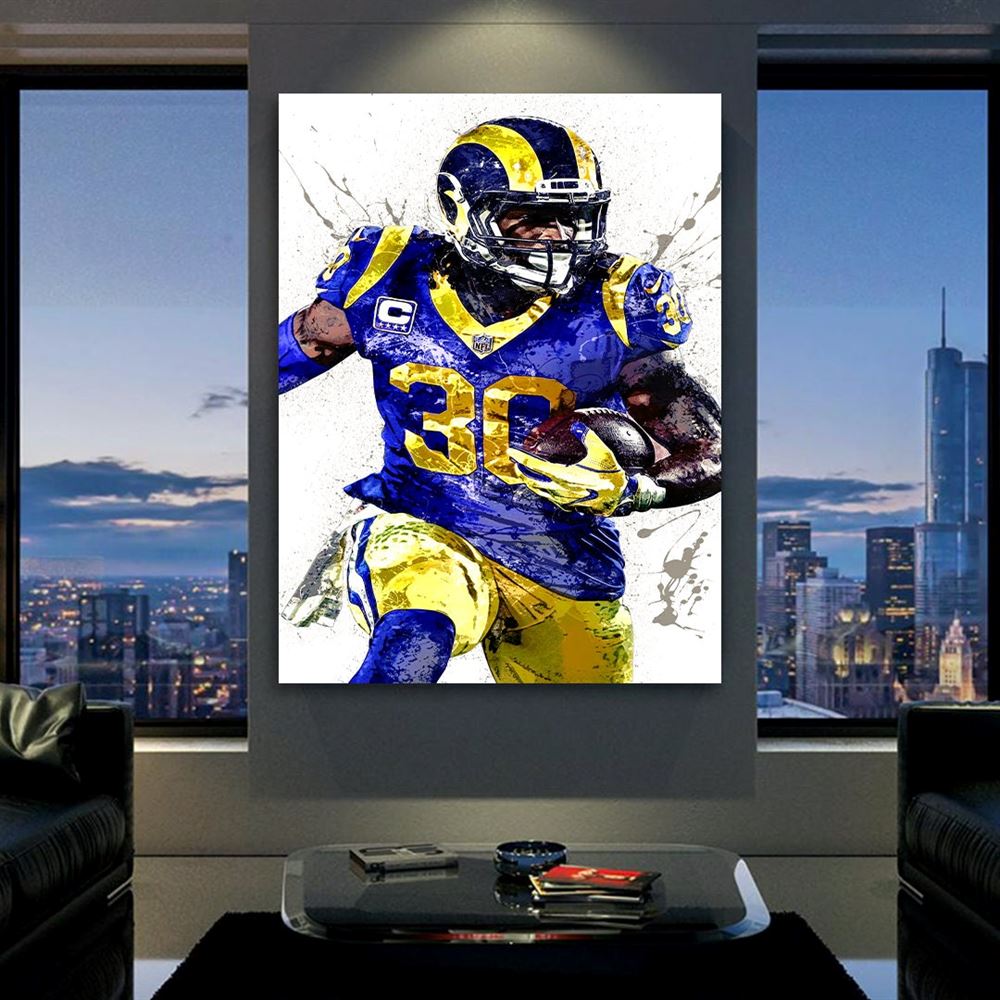 Todd Gurley Poster Los Angeles Rams Canvas Wrap Kids Room 2