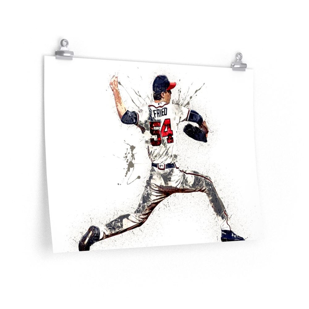 Max Fried Poster Atlanta Braves Canvas Wrap Kids Room Man 2