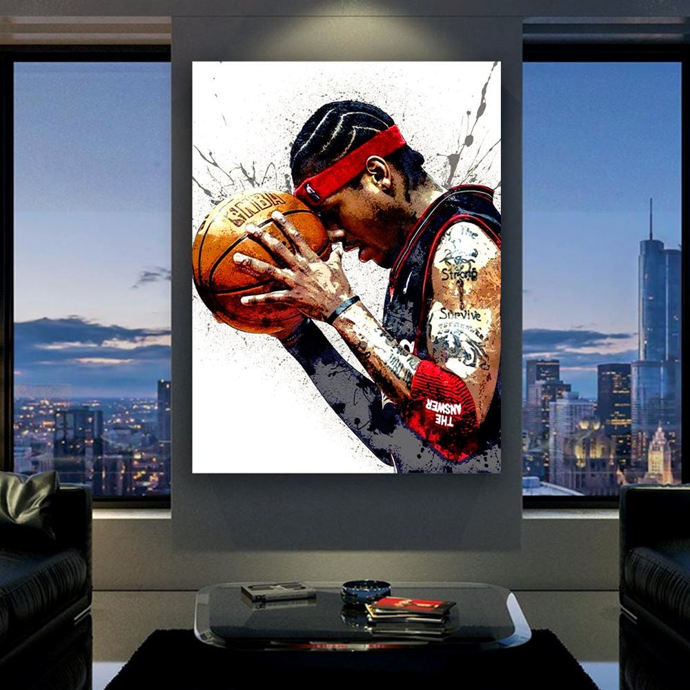 Allen Iverson Poster Philadelphia 76ers Canvas Wrap Man 2