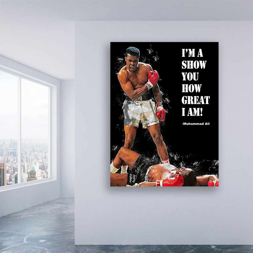 Muhammed Ali Quote Poster Canvas Wrap Gym Room Man Cave 2