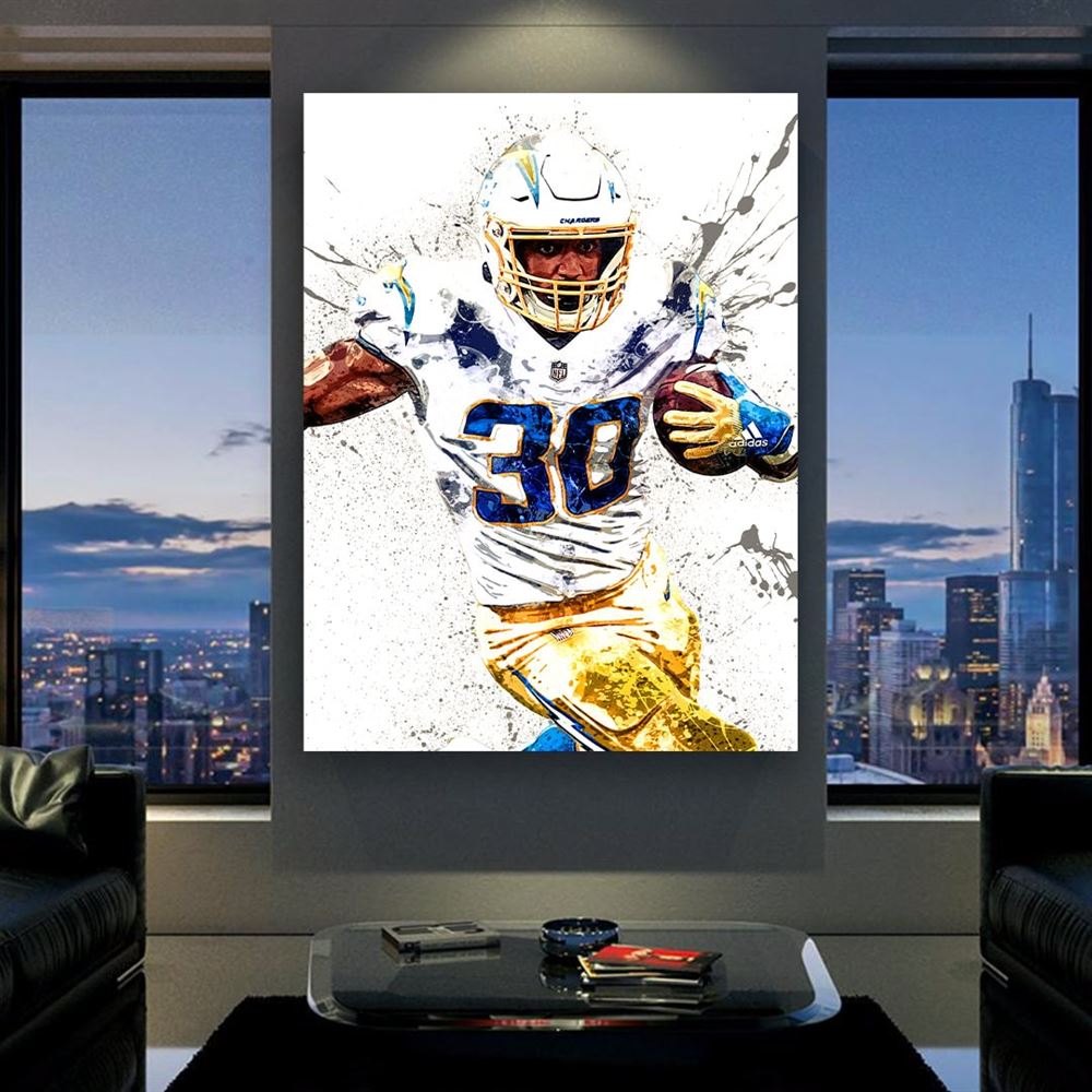 Austin Ekeler Poster Los Angeles Chargers Canvas Wrap Man 2