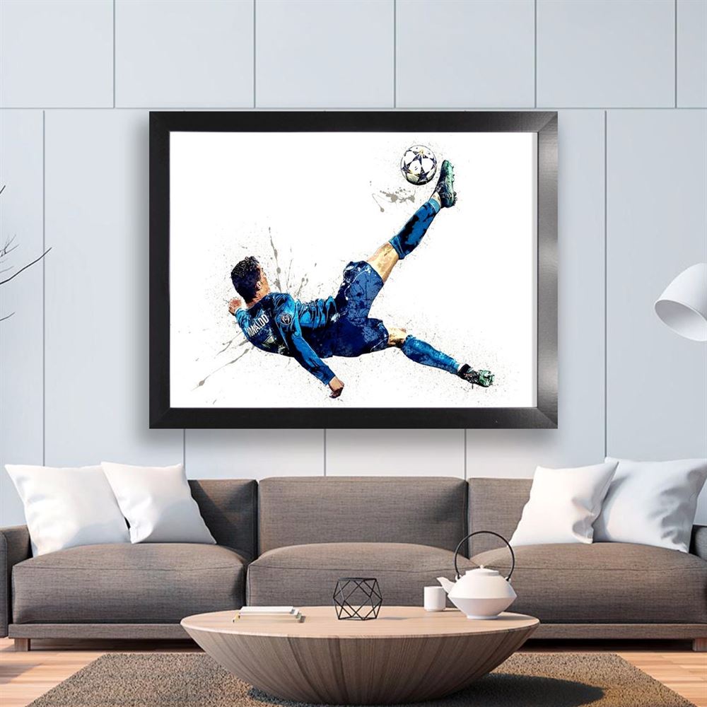 Cristiano Ronaldo Poster Iconic Bicycle Kick Canvas Wrap 2