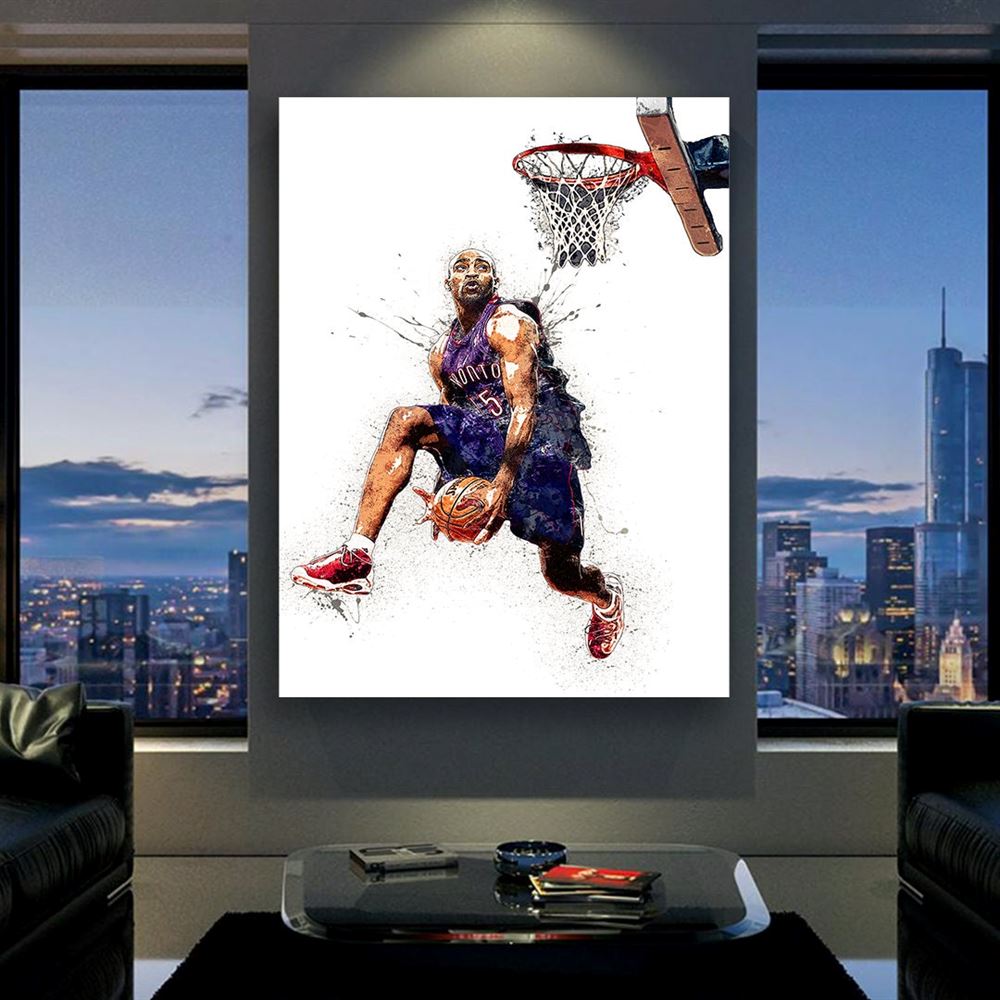 Vince Carter Dunk Poster Toronto Raptors Canvas Wrap Man 2