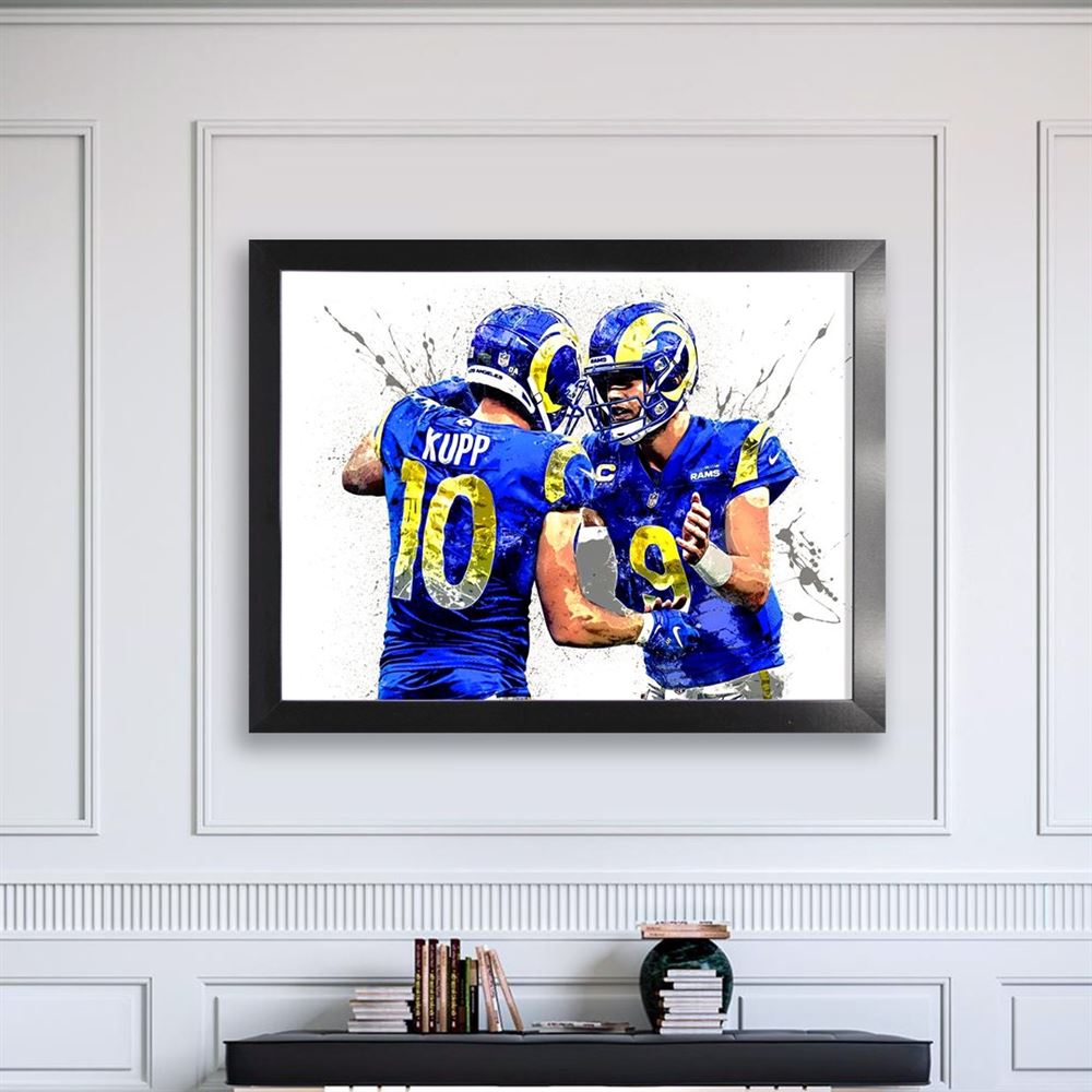 Cooper Kupp Matthew Stafford Poster Los Angeles Rams Canvas 2