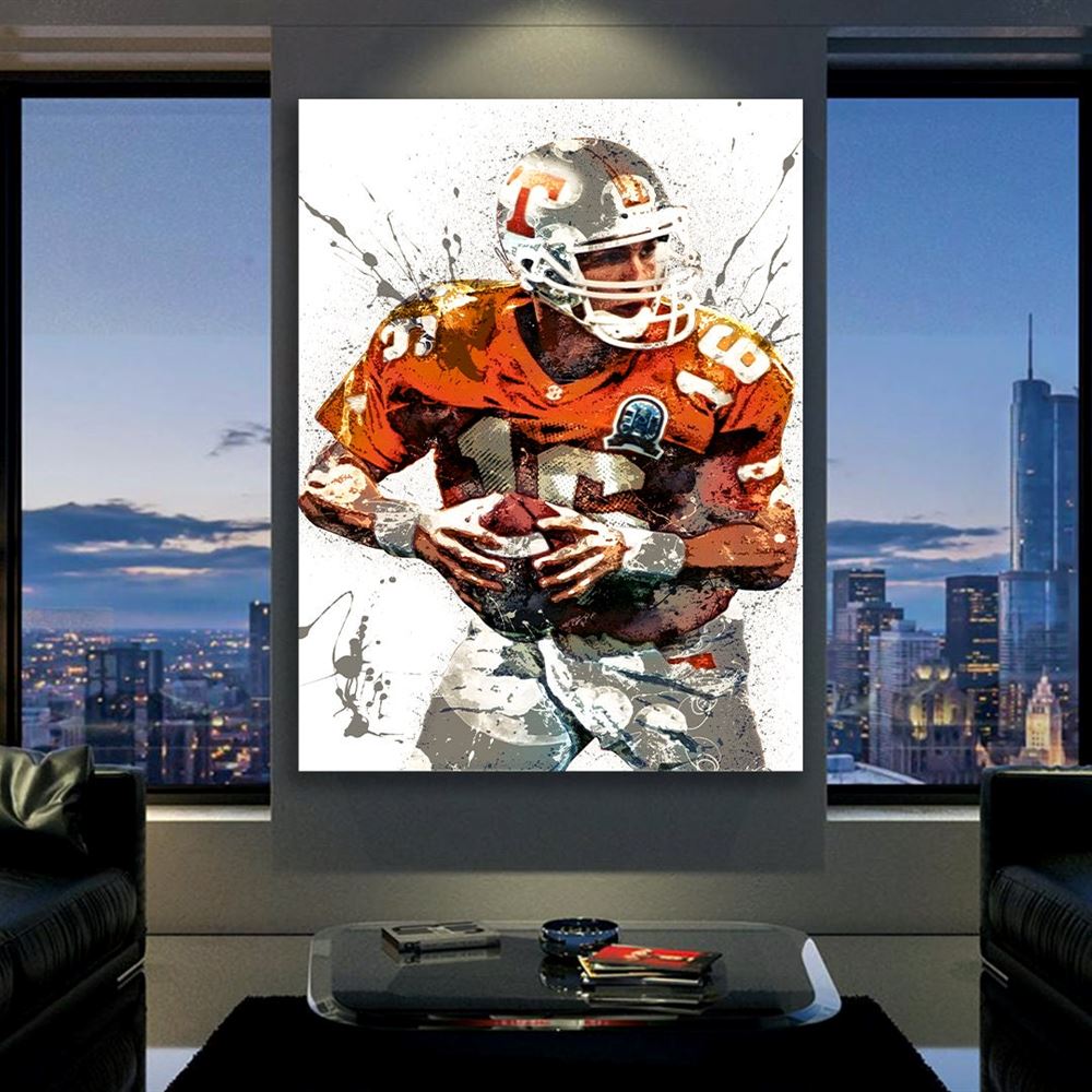 Peyton Manning Poster University Of Tennessee Canvas Wrap 2