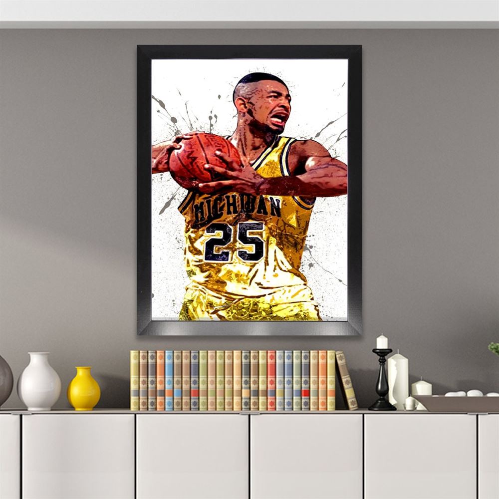 Juwan Howard Poster Michigan Wolverines Canvas Wrap Kids 2