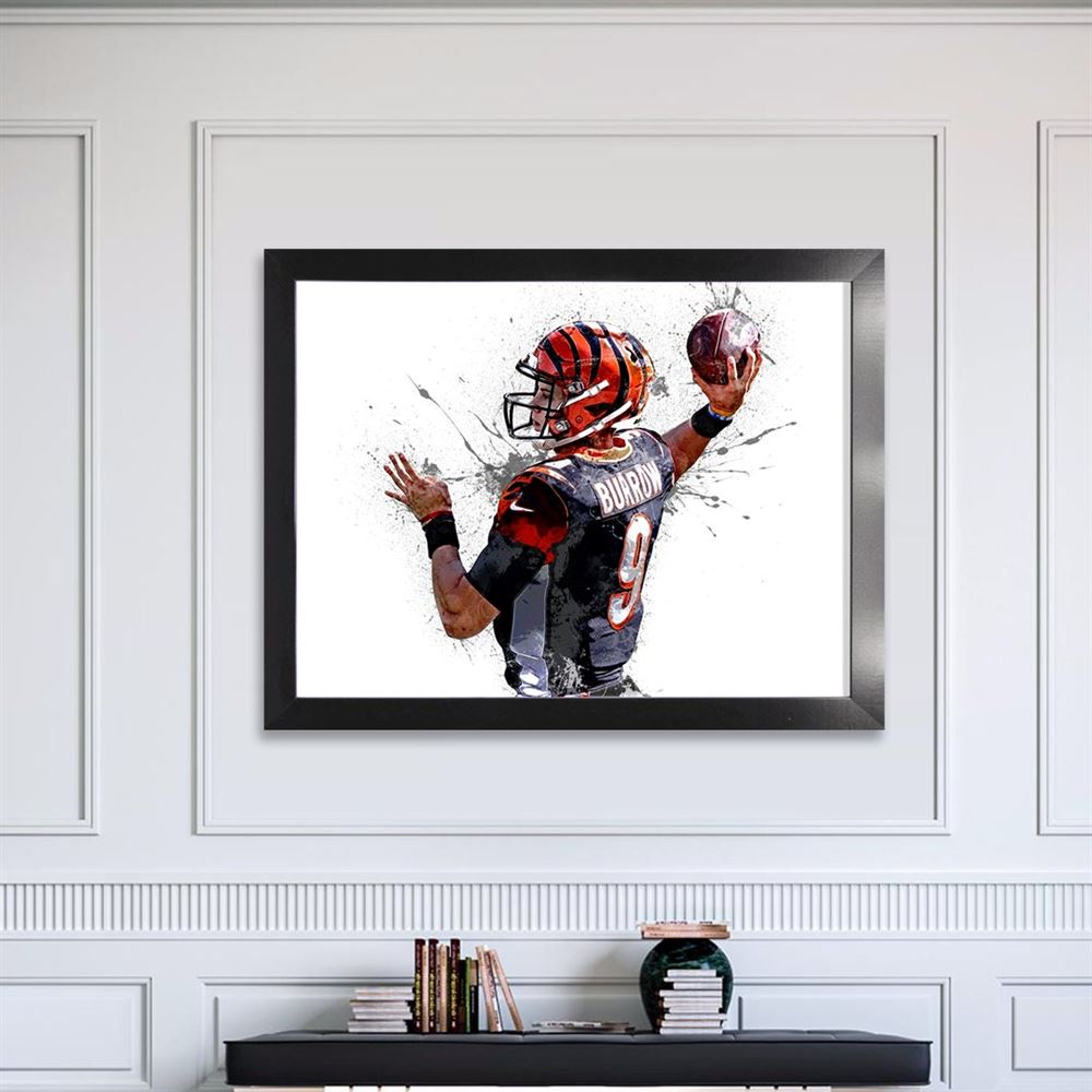 Joe Burrow Cincinnati Bengals Poster Canvas Wrap Man Cave 2