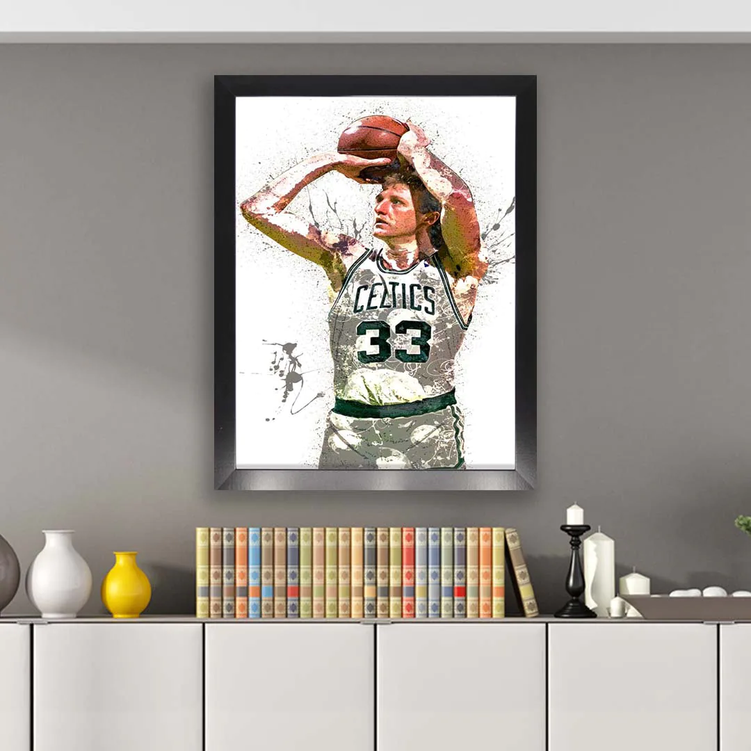 Larry Bird Poster Boston Celtics Canvas Wrap Kids Room Man 2