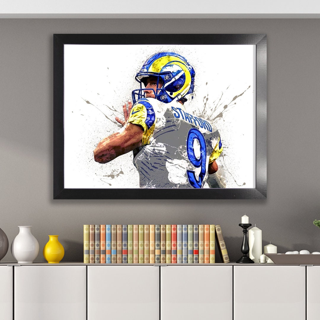 Matthew Stafford Los Angeles Rams Poster Print Canvas Wrap 2