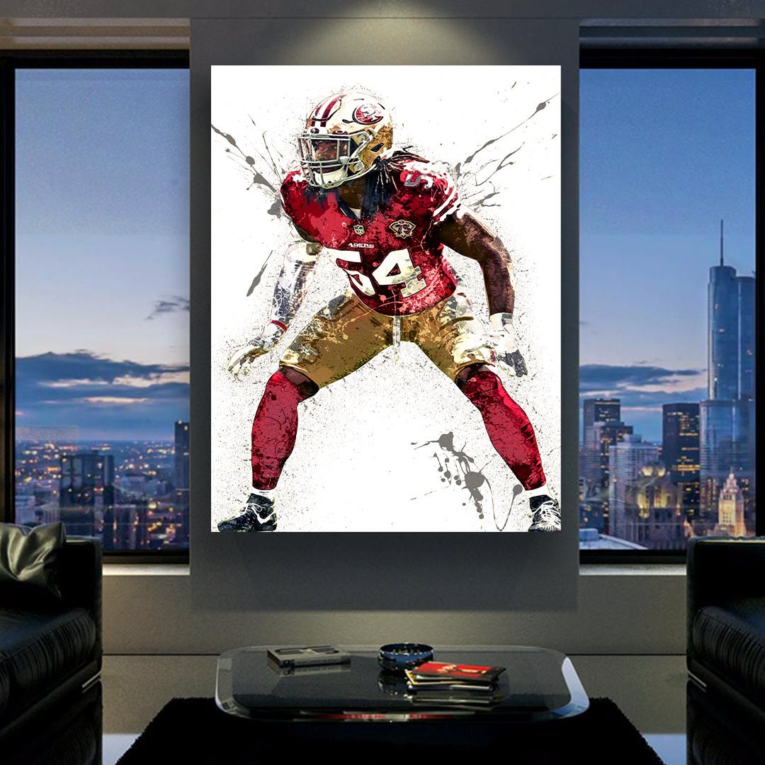 Fred Warner Poster San Francisco 49ers Canvas Wrap Man 2