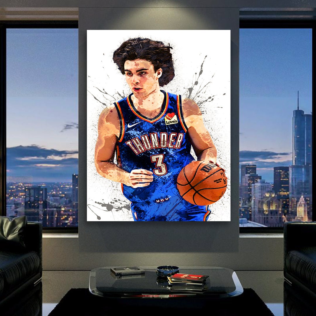 Josh Giddey Poster Oklahoma City Thunder Canvas Wrap Kids 2