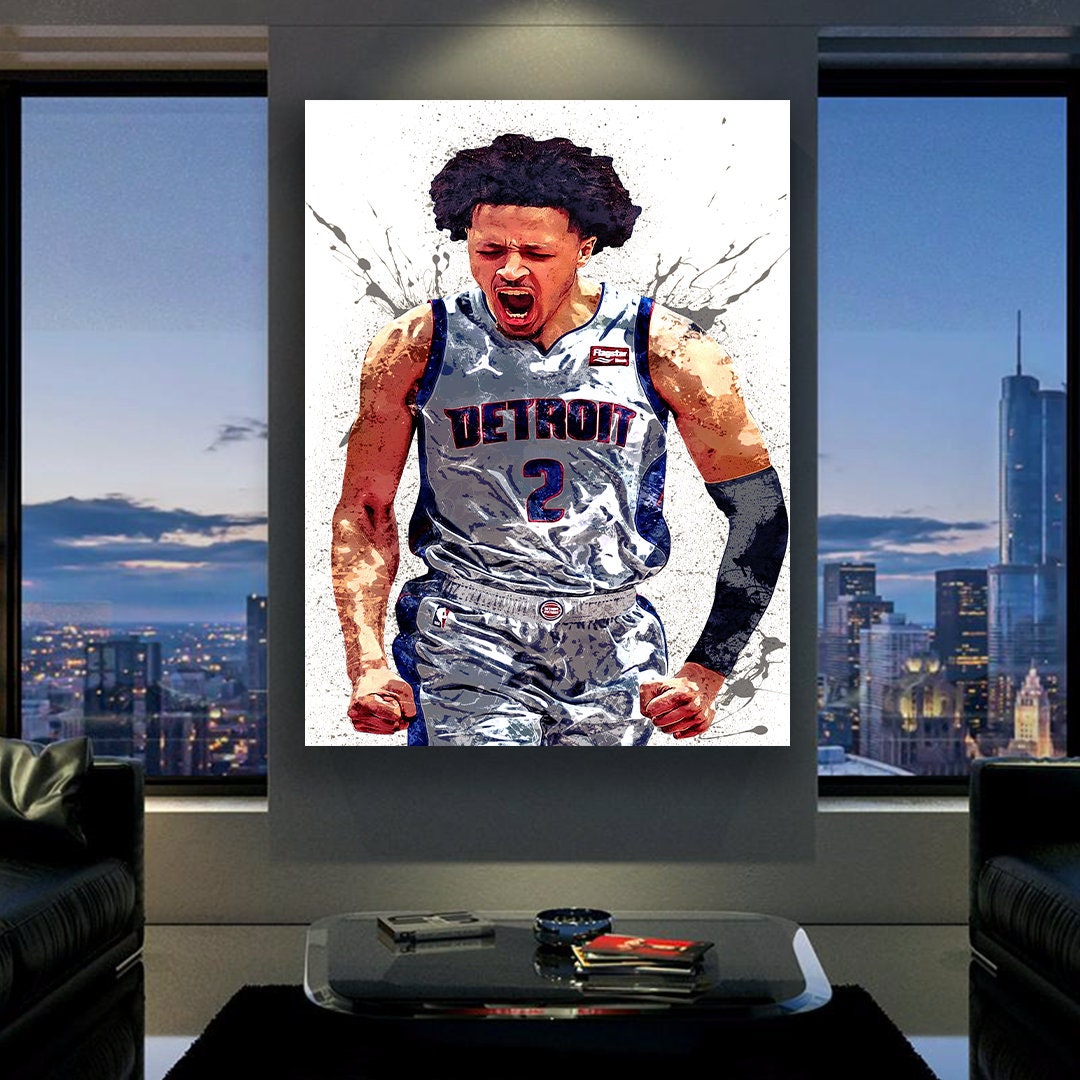 Cade Cunningham Poster Detroit Pistons Canvas Wrap Man 2