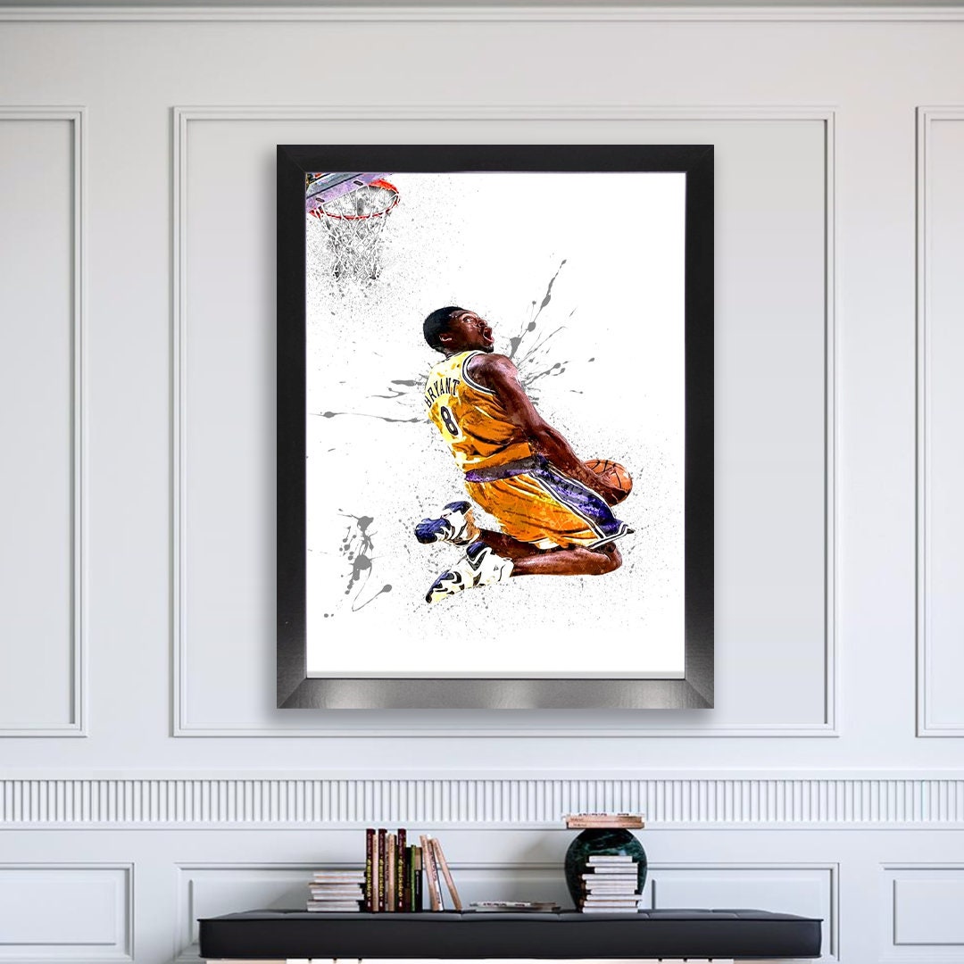 Kobe Bryant Dunk Poster Los Angeles Lakers Canvas Wrap Kids 2