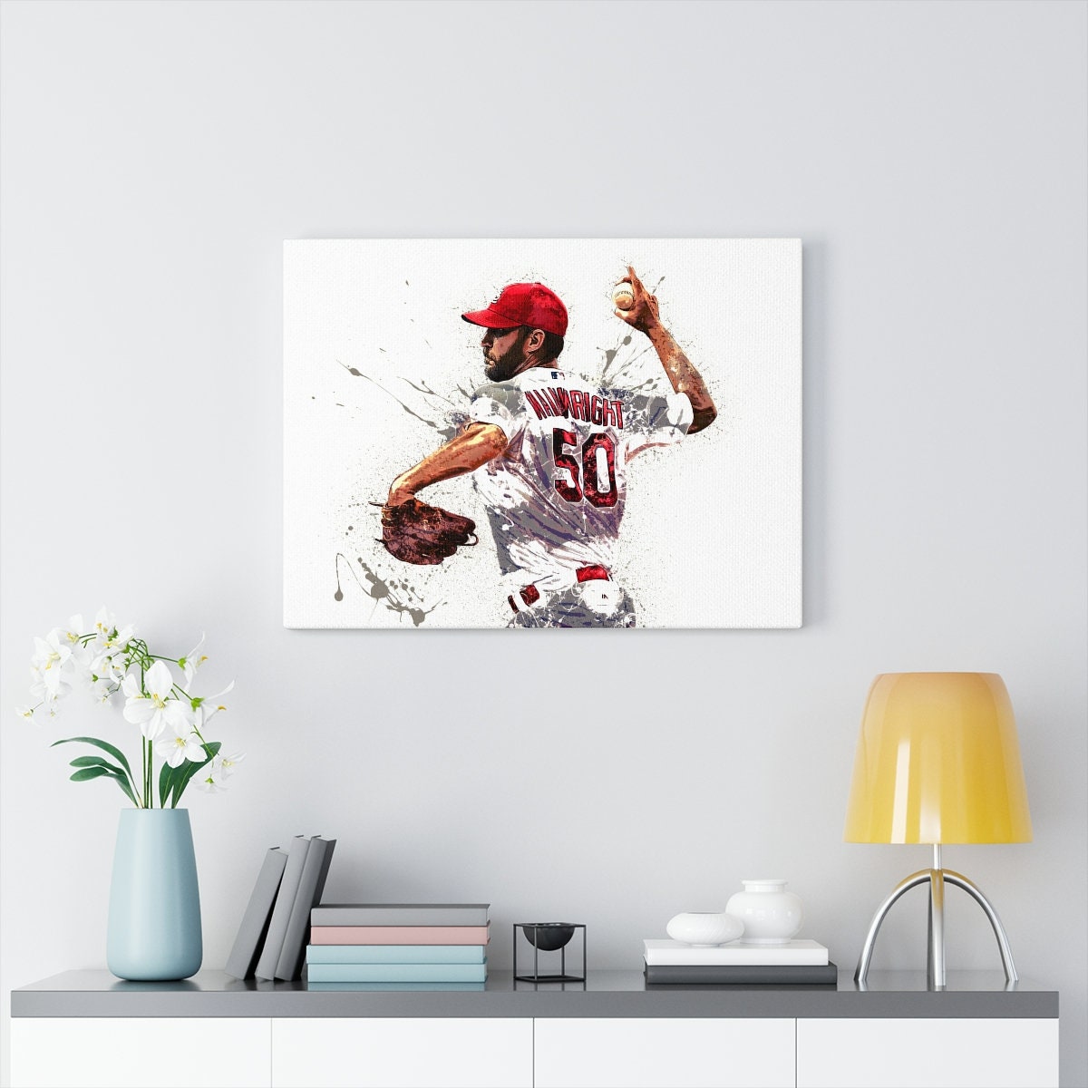 Adam Wainwright Poster St Louis Cardinals Canvas Wrap Man 2