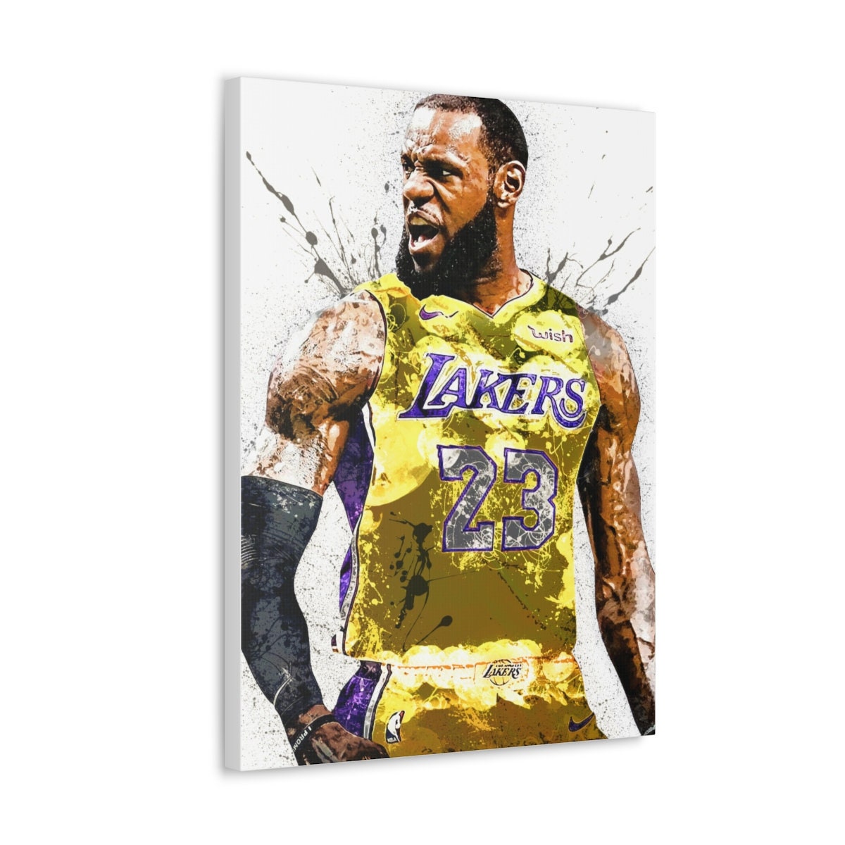 Lebron James Poster Los Angeles Lakers Canvas Wrap Kids 2