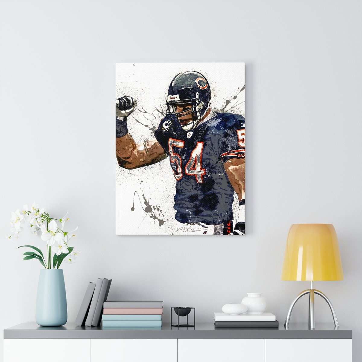 Brian Urlacher Poster Print Chicago Bears Canvas Wrap Man 2