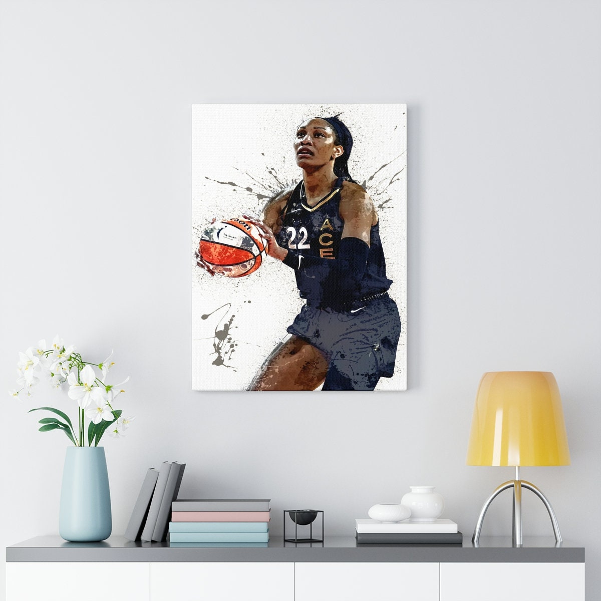 Aja Wilson Poster Las Vegas Aces Canvas Wrap Kids 2