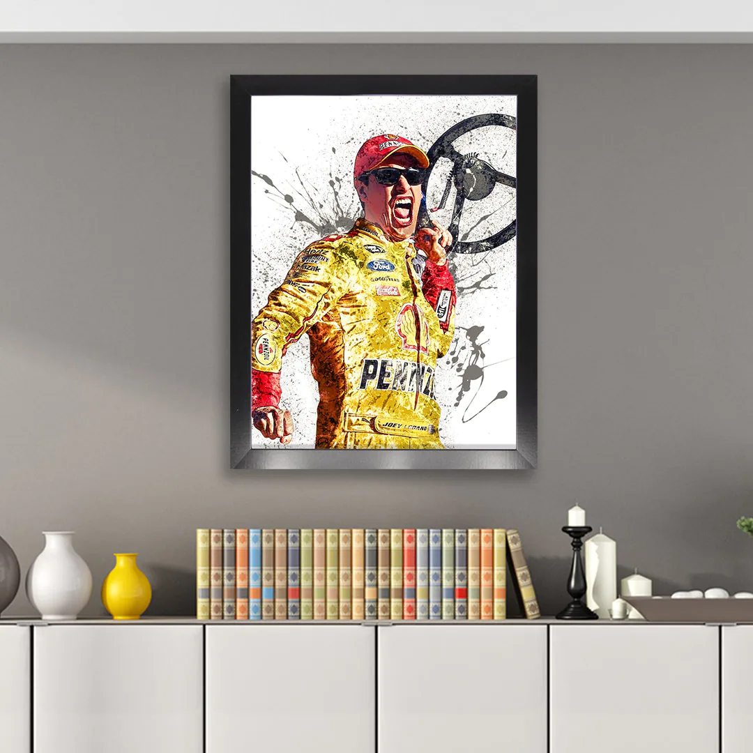 Joey Logano Poster Nascar Canvas Wrap Fine Art Quality Man 2