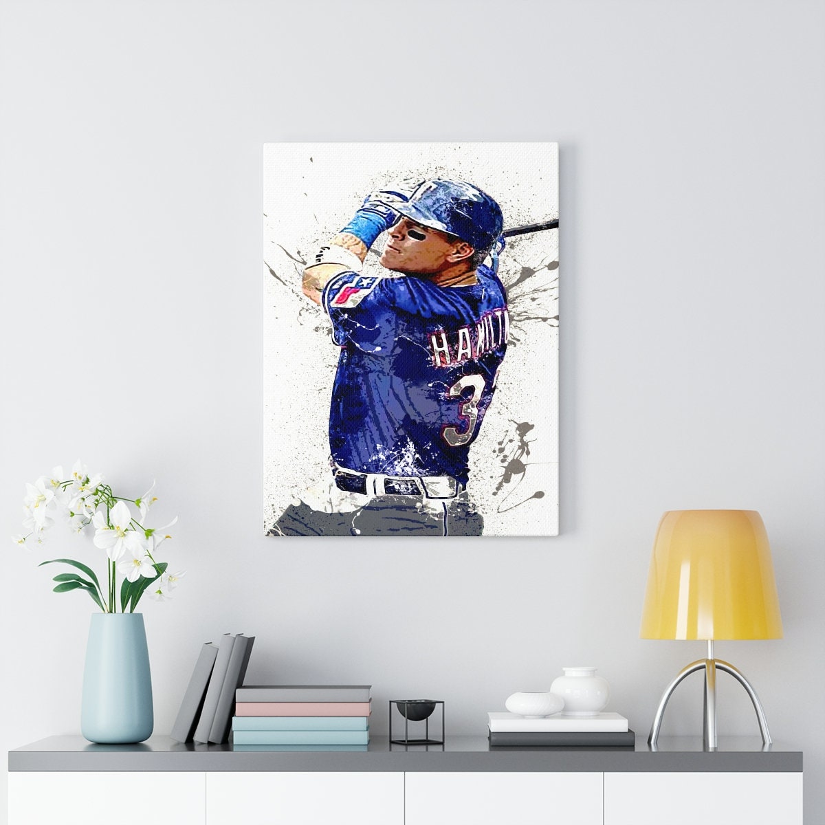 Josh Hamilton Poster Texas Rangers Canvas Wrap Man Cave 2