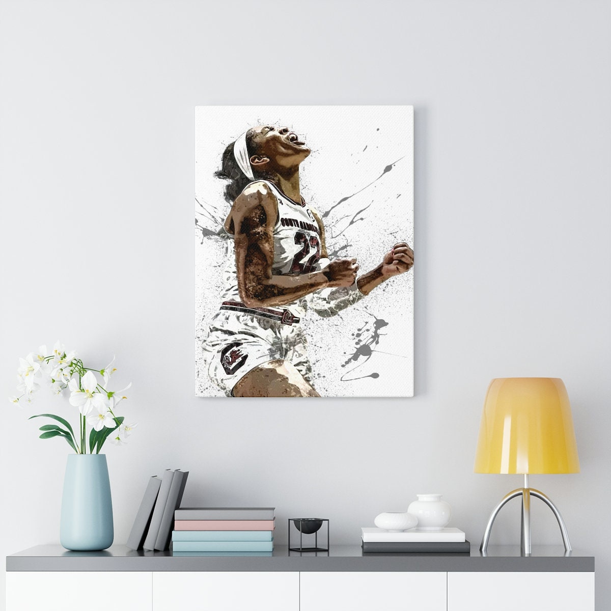 Aja Wilson Poster South Carolina Gamecocks Canvas Wrap 2