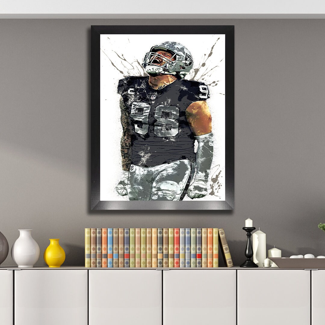 Maxx Crosby Poster Las Vegas Raiders Gallery Canvas Wrap 2